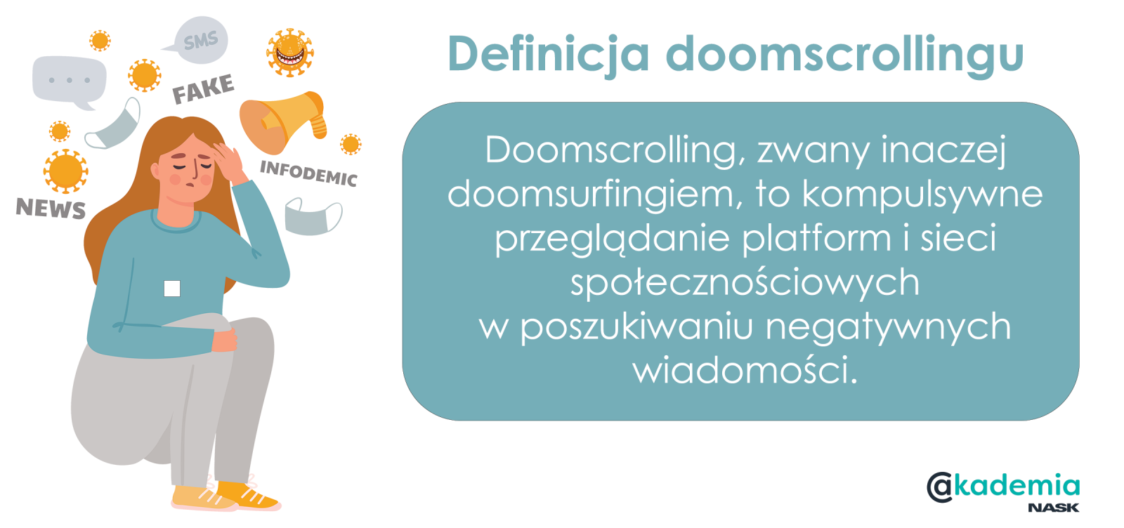 Czym jest doomscrolling? Doomscrolling, zwany inaczej doomsurfingiem, to kompulsywne przeglądanie platform i sieci społecznościowych w poszukiwaniu negatywnych wiadomości. 
