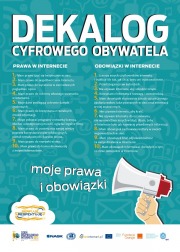 Plakat "Dekalog cyfrowego obywatela"